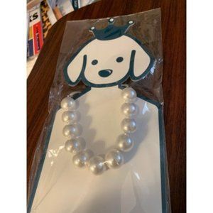 Chunky Pearl Cream Colored Beaded Dog Chain